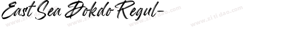 East Sea Dokdo Regul字体转换